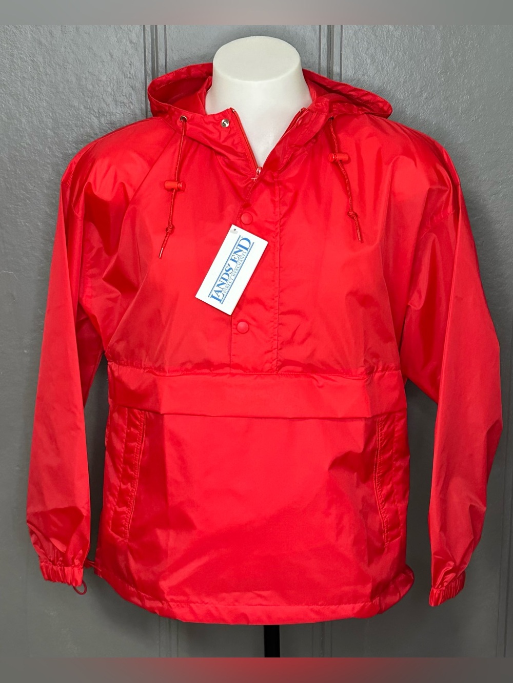 Vintage 90s Land’s End Direct Merchant Packable Anorak Jacket NWT